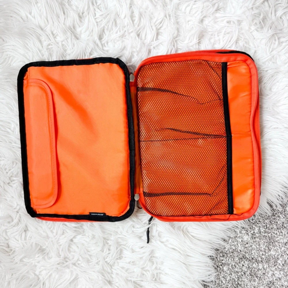 Travel Tech Organizer Cable Case Gray Orange Electronics Accessory Pouch